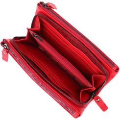 Кошелек ST Leather Кожаный на три отделения Красный Фото 5