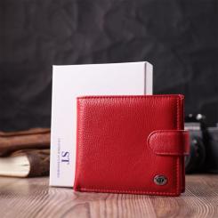 Кошелек ST Leather Из натуральной кожи Красный Фото 10