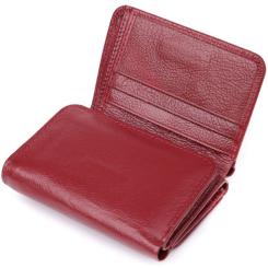 Кошелек ST Leather Из натуральной кожи Бордовый Фото 4