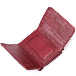 Кошелек ST Leather Из натуральной кожи Бордовый Фото 5