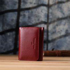 Кошелек ST Leather Из натуральной кожи Бордовый Фото 8