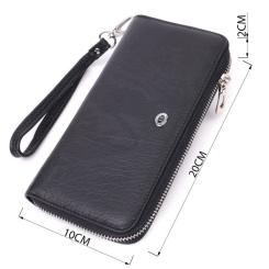 Кошелек ST Leather Из натуральной кожи Черный Фото 2