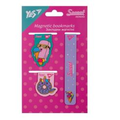 Закладки для книг Yes магнітні Sweet Cream 3 шт Фото