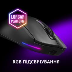 Мышка Lorgar MSA10W Wireless Gaming Black Фото 8