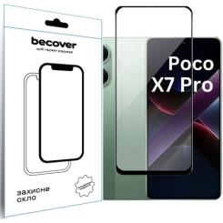 Стекло защитное BeCover Poco X7 Pro Black Фото