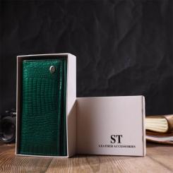 Кошелек ST Leather Из натуральной кожи Зеленый Фото 9