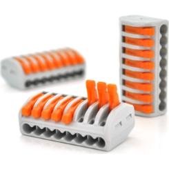 Соединитель кабеля Voltronic 8-pin аналог WAGO K222-418, 10штпак Фото