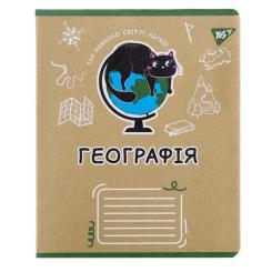 Тетрадь Yes предметний ГЕОГРАФІЯ Black cat 48 аркушів, клітинк Фото
