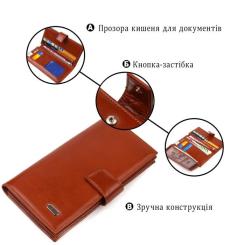 Портмоне Canpellini Из натуральной кожи Коричневое Фото 3