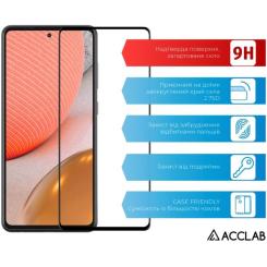 Стекло защитное ACCLAB Full Glue Samsung A72 Black Фото 2