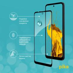 Стекло защитное Piko Full Glue MOTO E30/E40 Black Фото 3