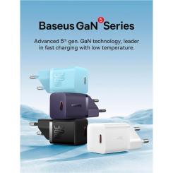 Зарядное устройство Baseus GaN5 Fast Charger USB-C 30W black Фото 6