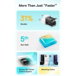 Зарядное устройство Baseus GaN5 Fast Charger USB-C 30W black Фото 8