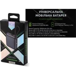 Батарея универсальная Vinga 10000 mAh 35W Display Cable Фото 9