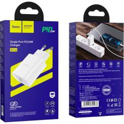 Зарядное устройство HOCO N14 Smart Charging USB-C PD20W White Фото 4