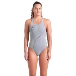 Купальник Arena Trail Swimsuit V Back 009022-520 Сірий 38 Фото