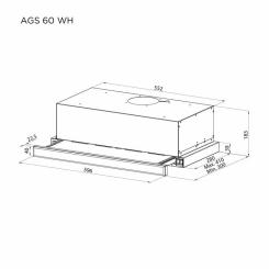 Вытяжка кухонная Pyramida AGS 60 WH Фото 7