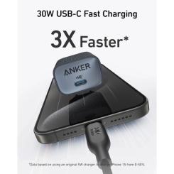 Зарядное устройство Anker PowerPort 511 Nano IV 30W USB-C Black Фото 1