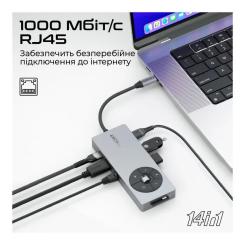 Концентратор Promate USB-C 14-in-1 Promate comandhub-pro Фото 4