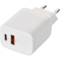 Зарядное устройство EMOS V02G20 1xUSB-A + 1xUSB-C PD20W GaN Фото 1