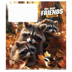 Тетрадь Школярик The best friends 12 листов клетка Фото 1