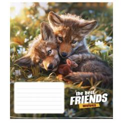 Тетрадь Школярик The best friends 12 листов клетка Фото 2