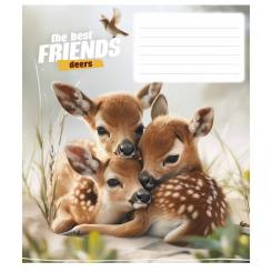 Тетрадь Школярик The best friends 12 листов клетка Фото 3