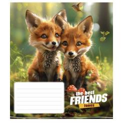 Тетрадь Школярик The best friends 12 листов клетка Фото 4