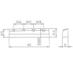 Порожок для гитары Paxphil NT007 Black Фото 2