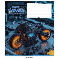 Тетрадь Школярик Iron garage 12 аркушів клітинка Фото 3