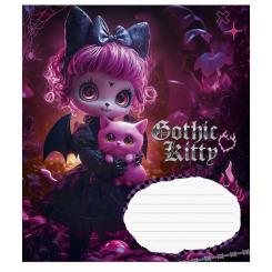 Тетрадь Школярик Gothic cats 18 аркушів клітинка Фото