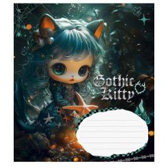Тетрадь Школярик Gothic cats 18 аркушів клітинка Фото 1