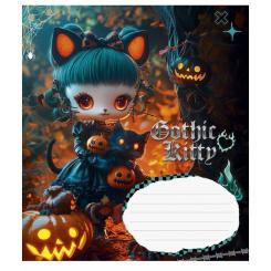 Тетрадь Школярик Gothic cats 18 аркушів клітинка Фото 3