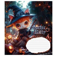 Тетрадь Школярик Gothic cats 18 аркушів клітинка Фото 4