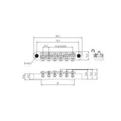 Бридж для гитары Paxphil BM005 Gold Фото 2