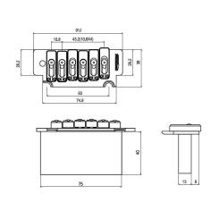 Бридж для гитары Paxphil WVS 50K Chrome Фото 2