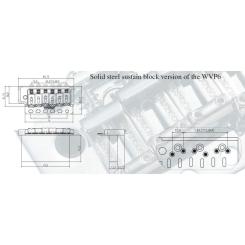 Бридж для гитары Paxphil WVP6SB Chrome Фото 1