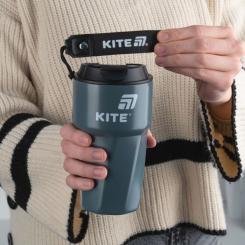 Термокружка Kite 450 мл сіра Фото 5
