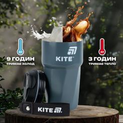 Термокружка Kite 450 мл сіра Фото 6