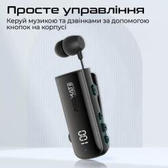 Наушники Promate Monoflix-bt Black Фото 9
