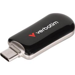 USB флеш накопитель Verbatim 64GB Plectra Black USB-C Фото