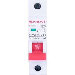 Автоматический выключатель E.NEXT 1-п e.mcb.pro 16А C ( 6кА) Фото 1