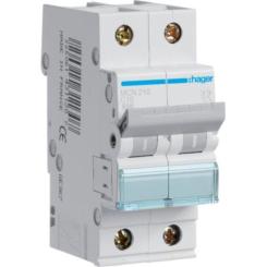 Автоматический выключатель Hager 2-п. C 10A (6kA) 2M (A) Фото