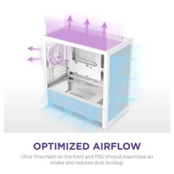 Корпус для ПК NZXT H3 Flow All White Фото 5