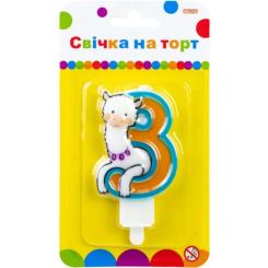 Свеча Maxi Llama "3" висотою 7,62 см Фото