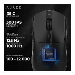 Мышка Ajazz AJ139 V2 MC Wireless/Bluetooth/USB Black Фото 11