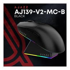 Мышка Ajazz AJ139 V2 MC Wireless/Bluetooth/USB Black Фото 5