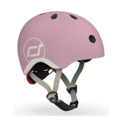 Шлем Scoot&Ride пастельно-бузковий з ліхтариком 45-51см Фото 3