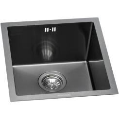 Мойка кухонная GRANADO Under top mini STEEL S201 black Фото 1