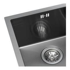 Мойка кухонная GRANADO Under top mini STEEL S201 black Фото 3